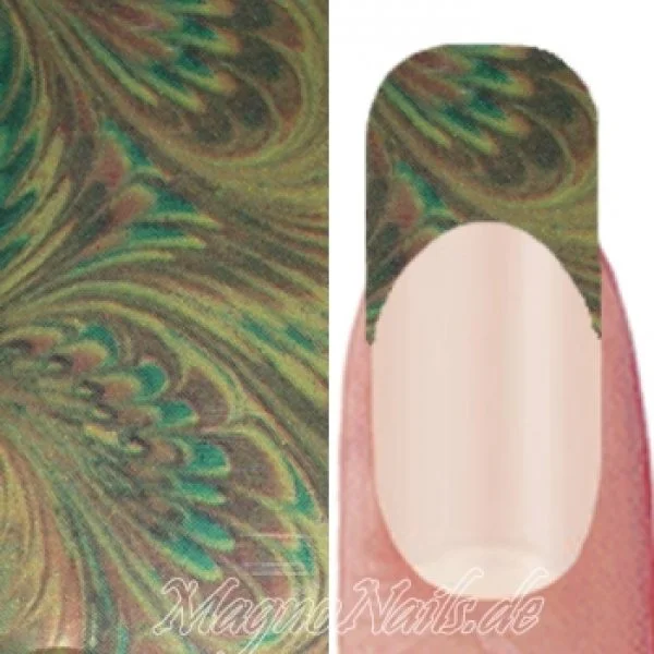 Nail Art Transfer Folie 1,5m - Nail Foil - Golden Peacock Nailart Nails Nägel Schmuck Einleger Nageldesign