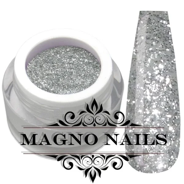 UV Gel - 863 - Glitter Gel Light silver Nägel Nagelgel Dosen UV-Gel Color Gel Glitzer Dosen Glitzergel 