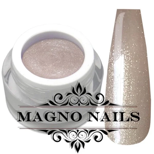 Glitter Gel Nude mit feinen Gold Glitterpartikel