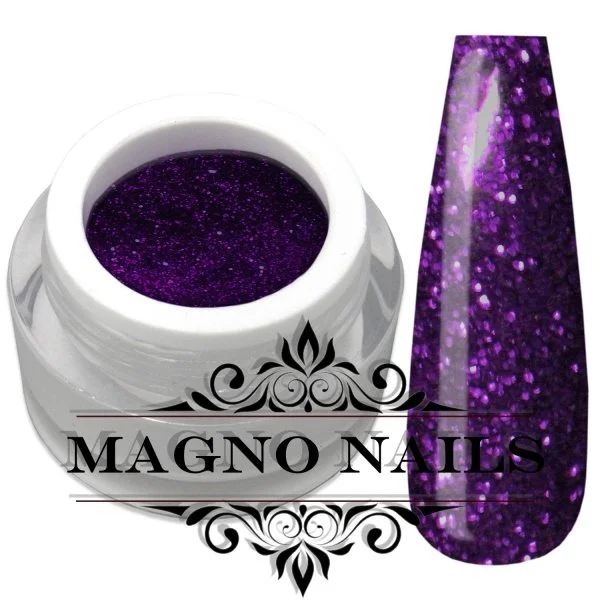 UV Gel - 880 - Glitter Gel Dark Night Nägel Nagelgel Dosen UV-Gel Color Gel Glitzer Dosen Glitzergel dunkel lila