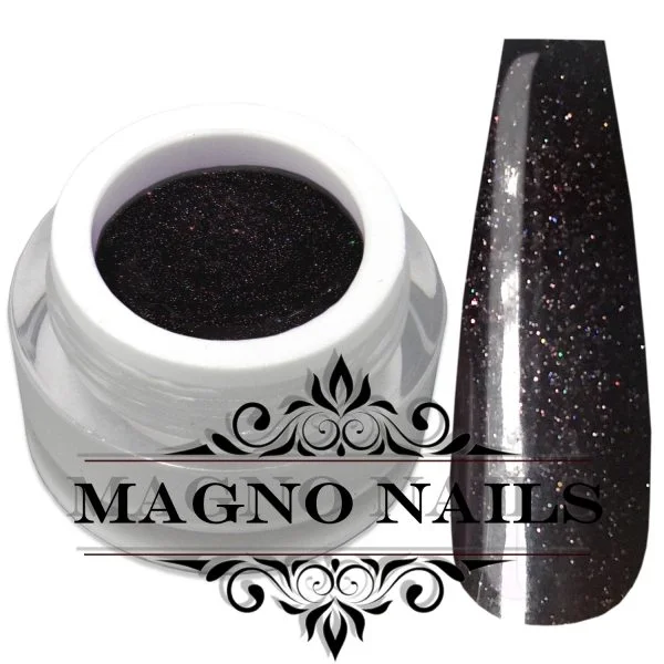 UV Gel - 896 - Glitter Gel Cosmos Nägel Nagelgel Dosen UV-Gel Color Gel Glitzer Dosen Glitzergel schwarz