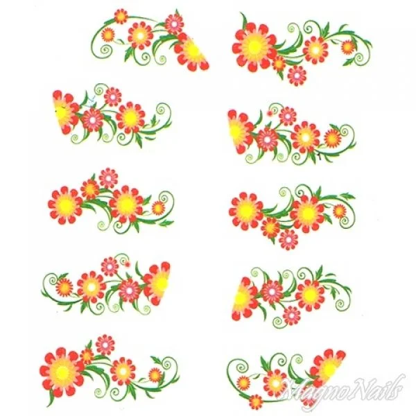 2D Nail Art One Stoke Sticker