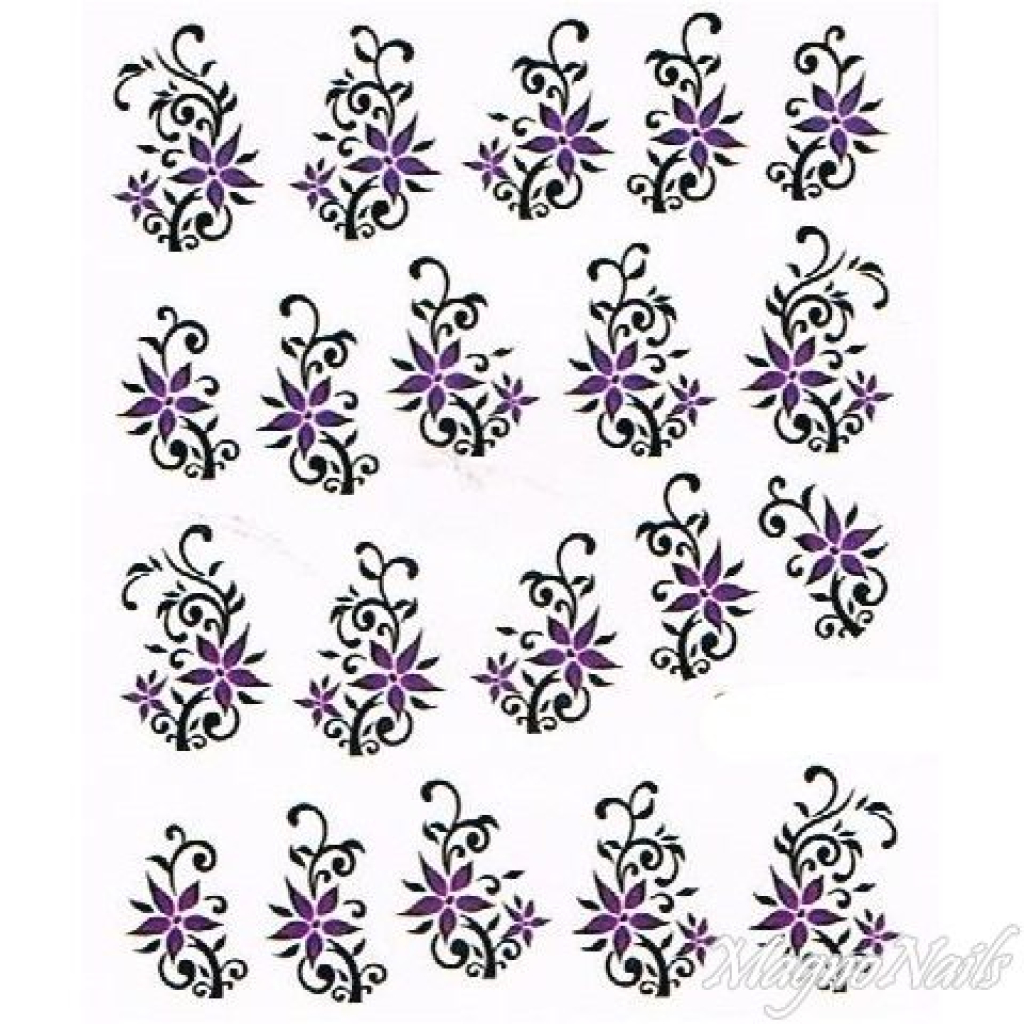 2D Nail Art One Stoke Sticker