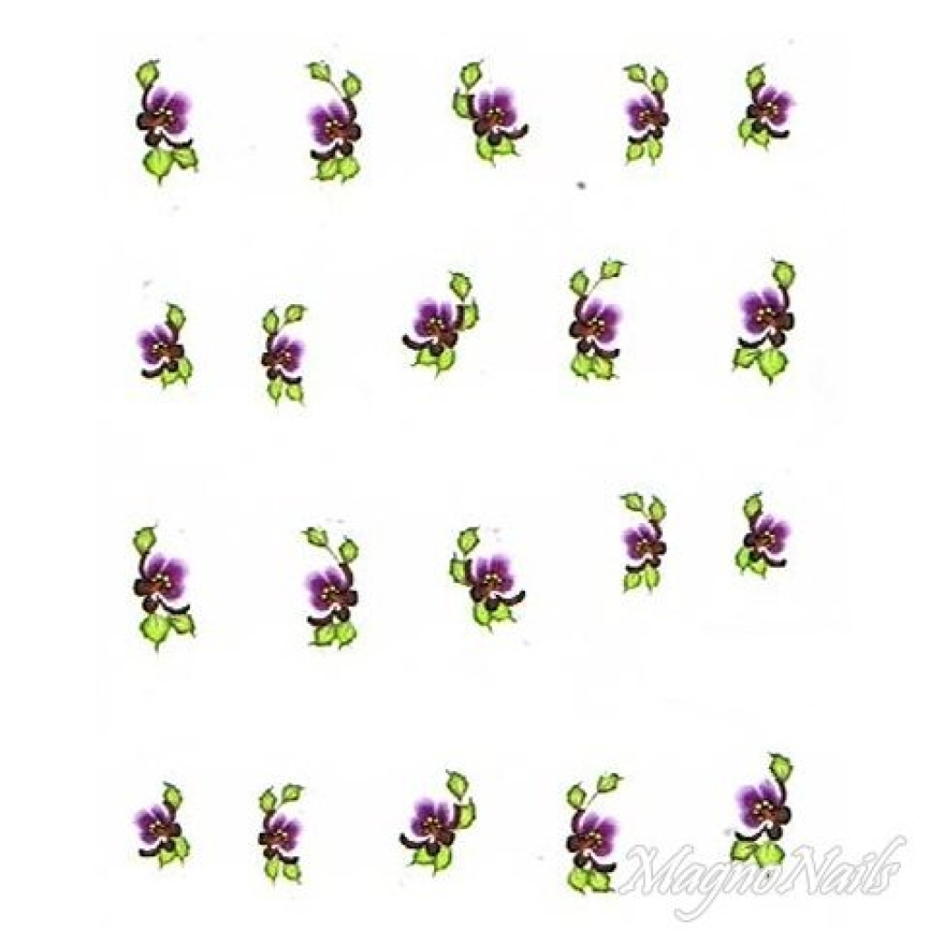 2D Nail Art One Stoke Sticker