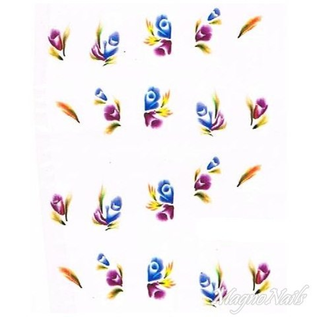 2D Nail Art One Stoke Sticker