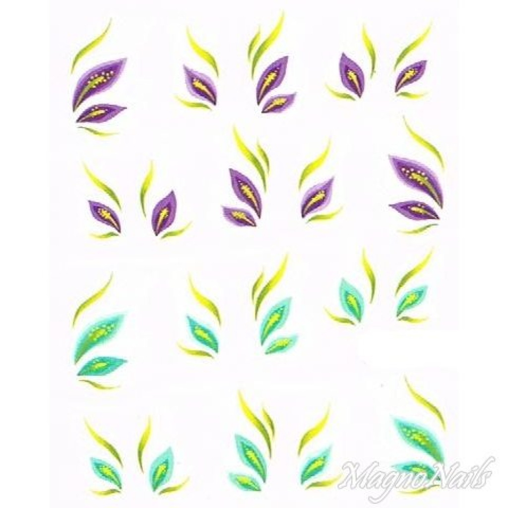 2D Nail Art One Stoke Sticker
