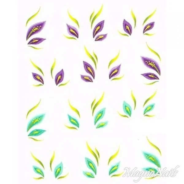 2D Nail Art One Stoke Sticker