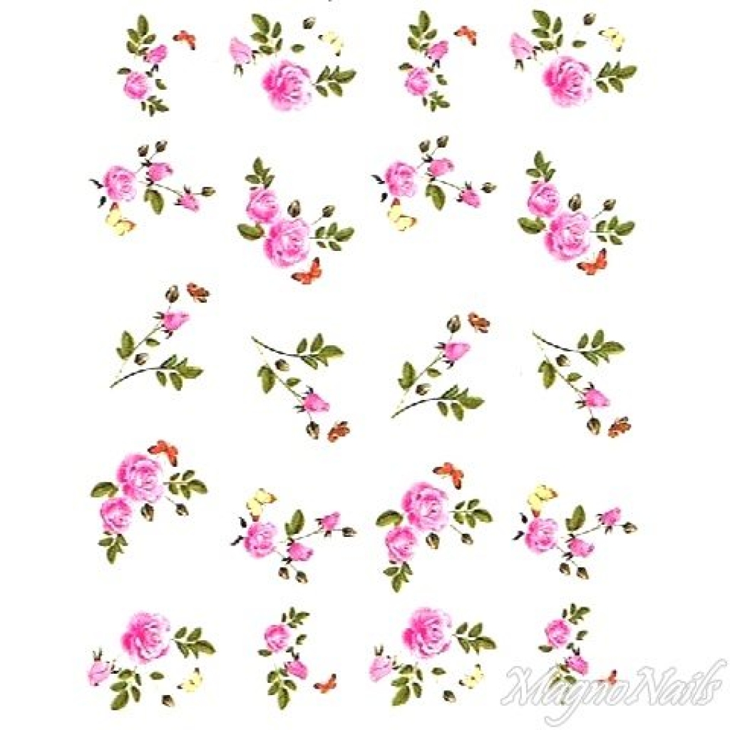 2D Nail Art One Stoke Sticker