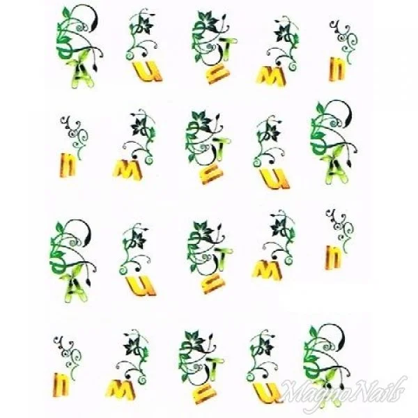 2D Nail Art One Stoke Sticker