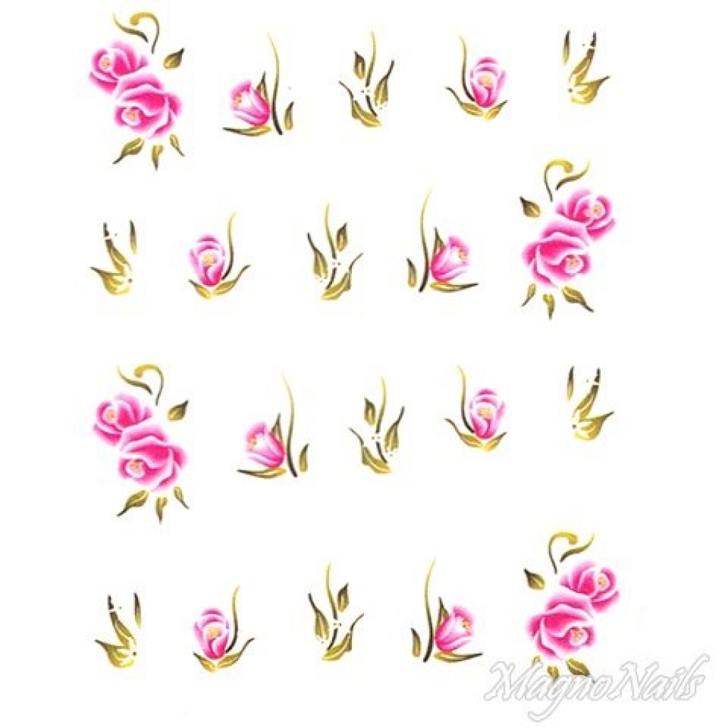 2D Nail Art One Stoke Sticker