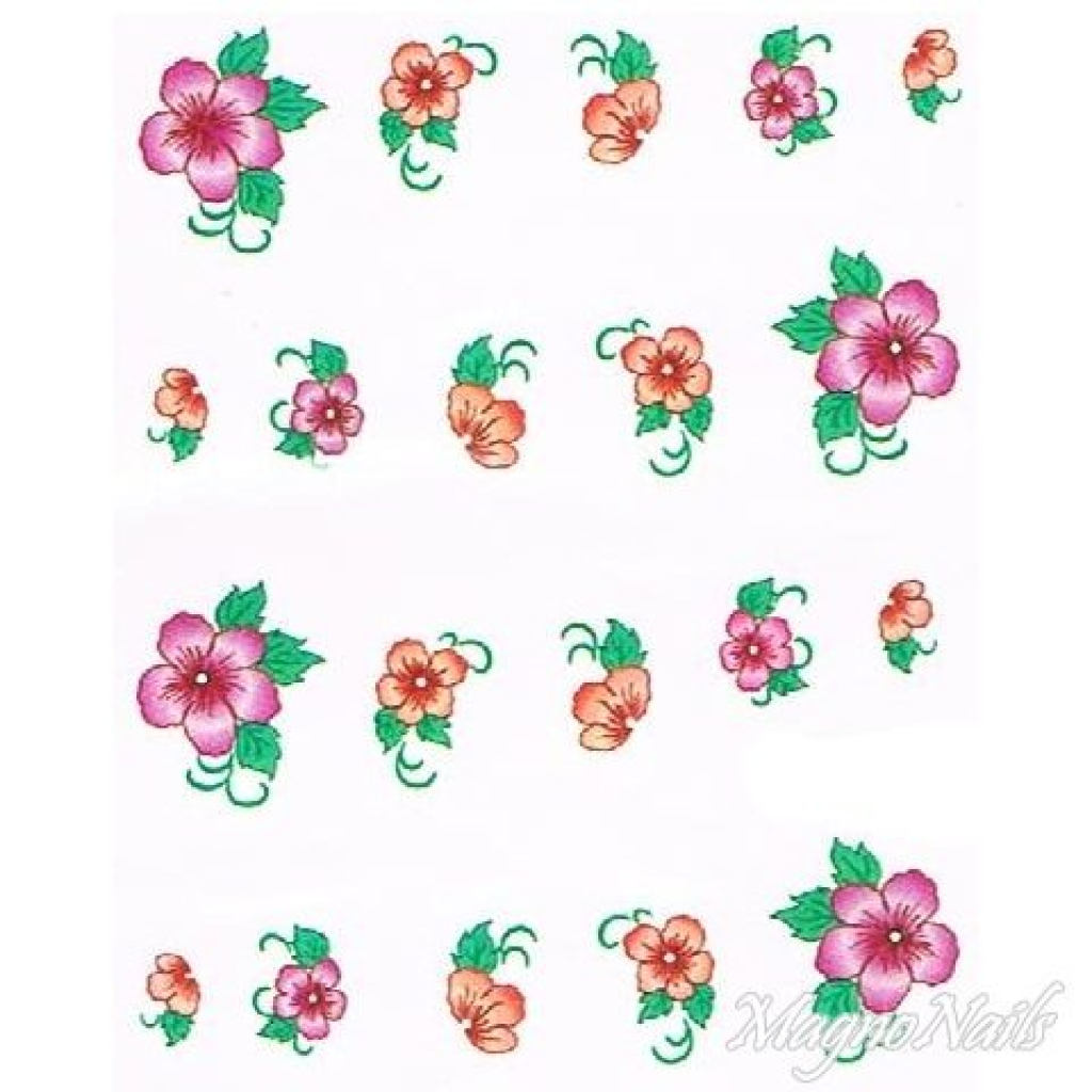 2D Nail Art One Stoke Sticker