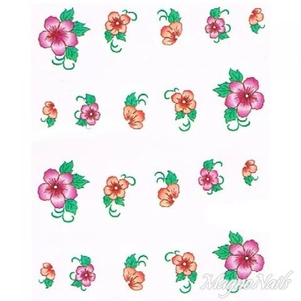 2D Nail Art One Stoke Sticker