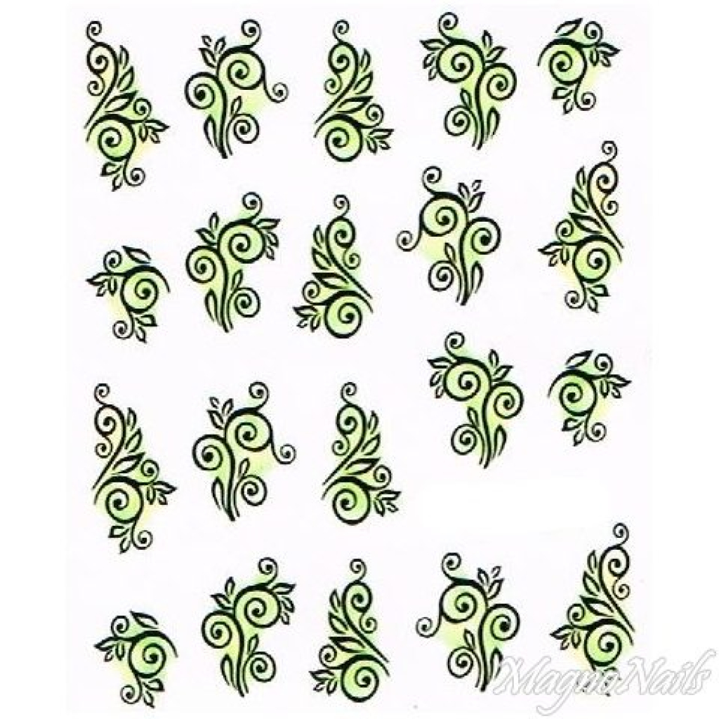 2D Nail Art One Stoke Sticker