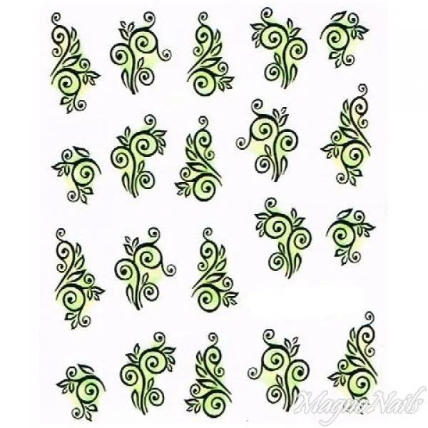 2D Nail Art One Stoke Sticker