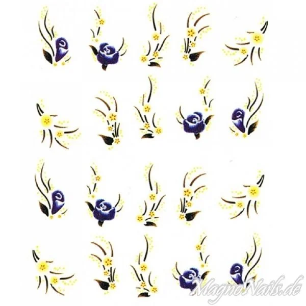 2D Nail Art One Stoke Sticker