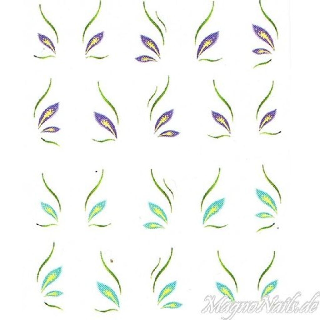 2D Nail Art One Stoke Sticker