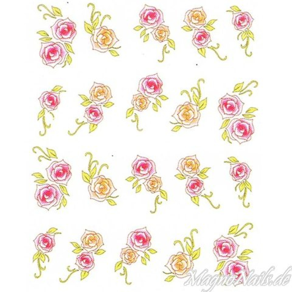 2D Nail Art One Stoke Sticker