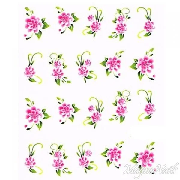 2D Nail Art One Stoke Sticker