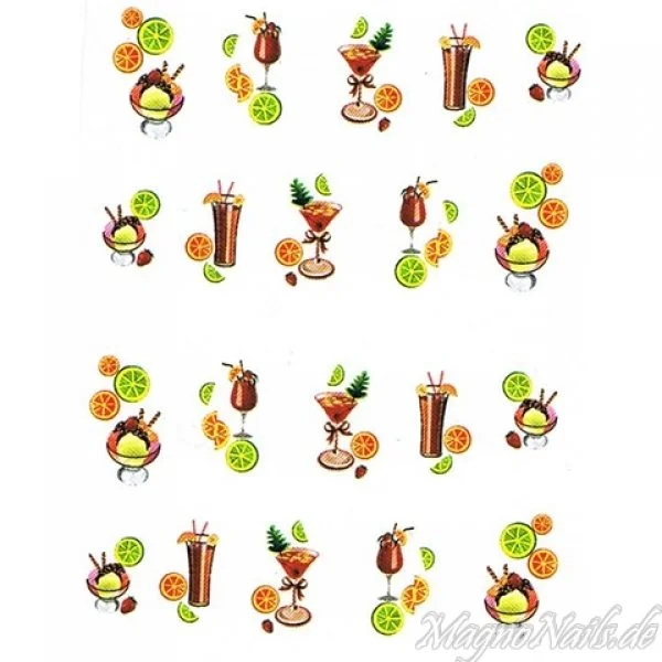 2D Nail Art One Stoke Sticker