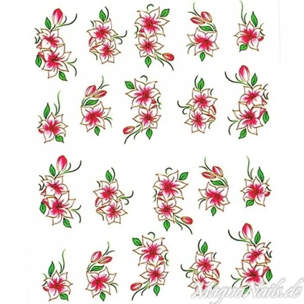 2D Nail Art One Stoke Sticker