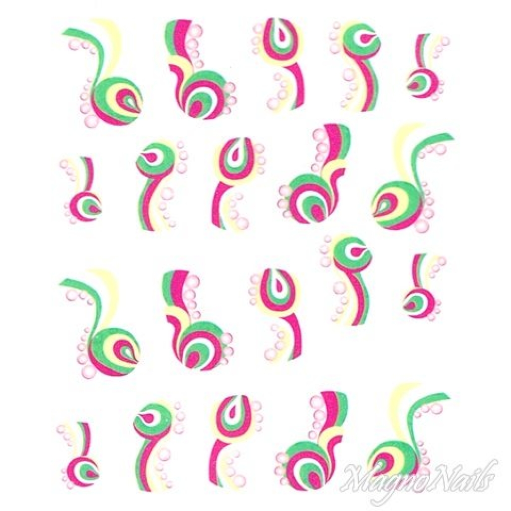 2D Nail Art One Stoke Sticker