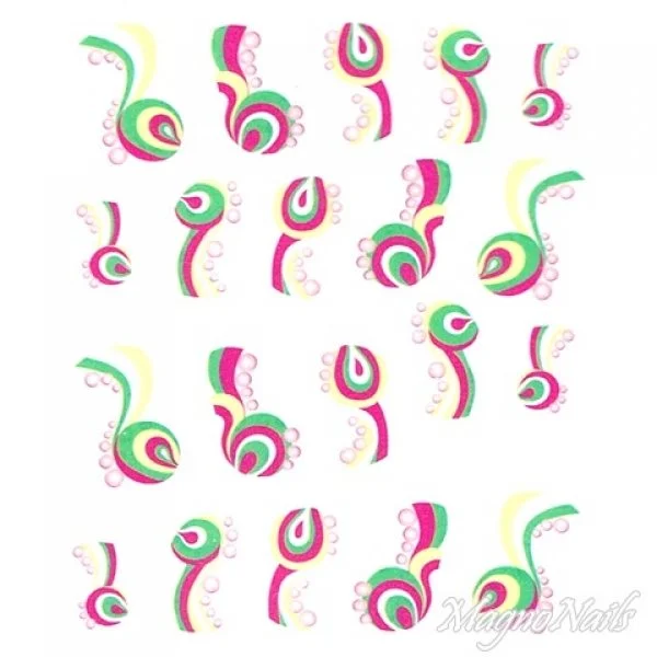 2D Nail Art One Stoke Sticker