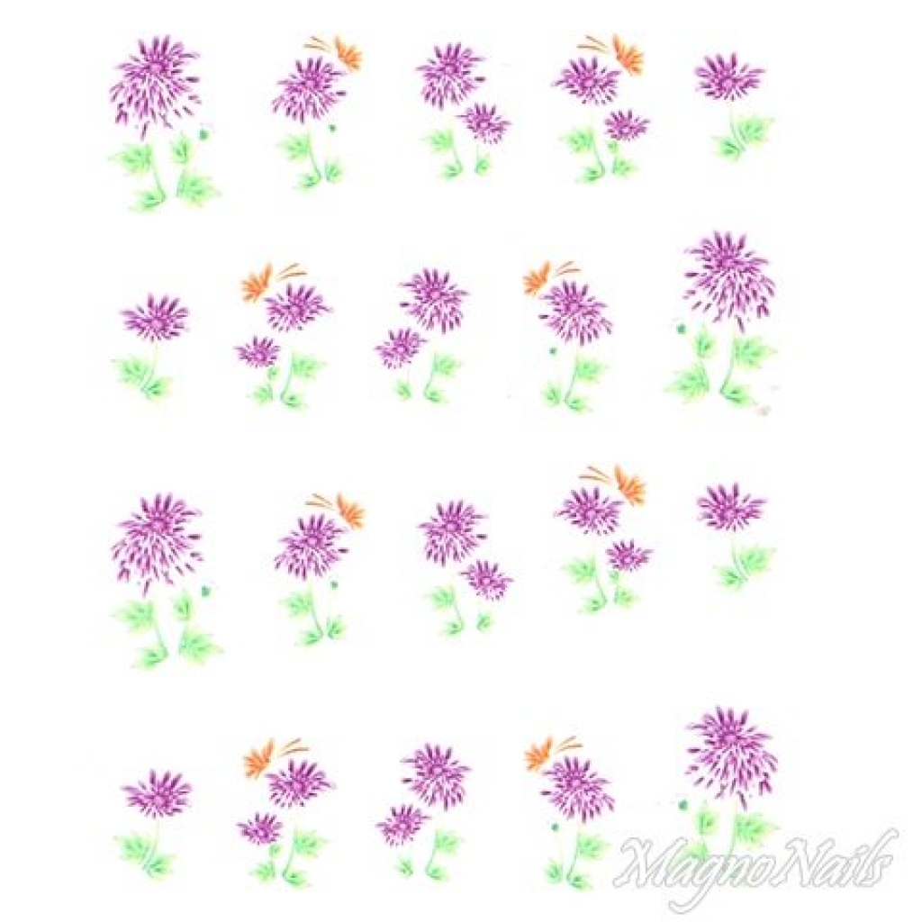 2D Nail Art One Stoke Sticker