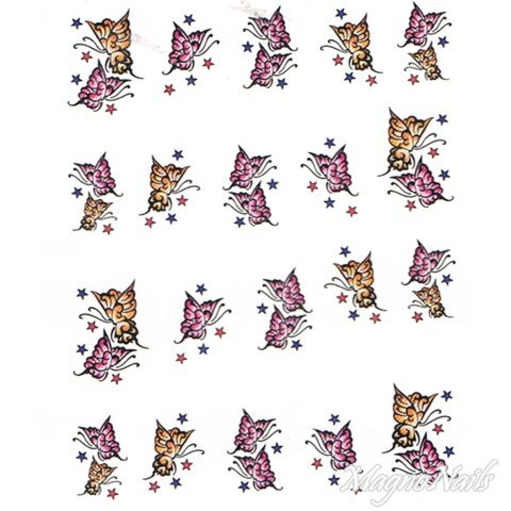 2D Nail Art One Stoke Sticker