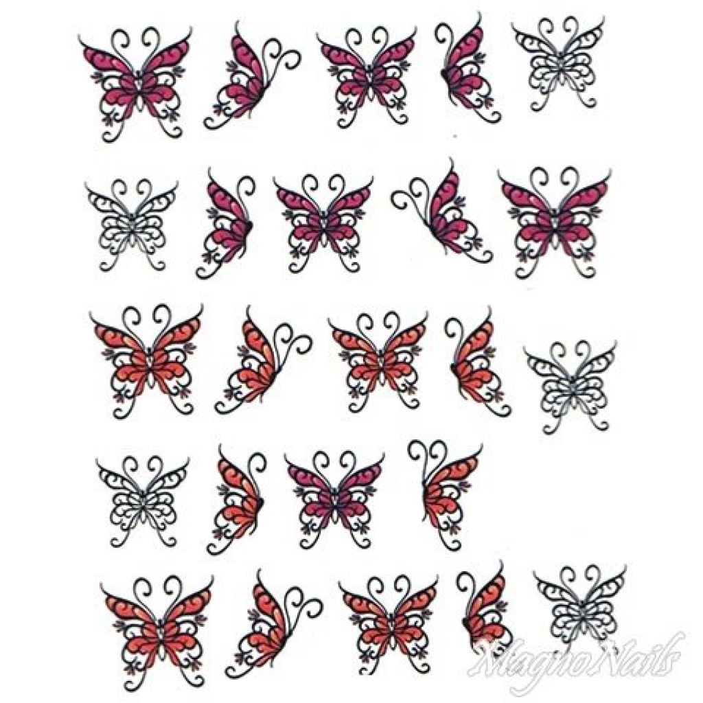 2D Nail Art One Stoke Sticker