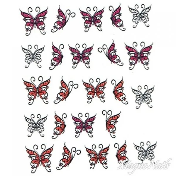 2D Nail Art One Stoke Sticker