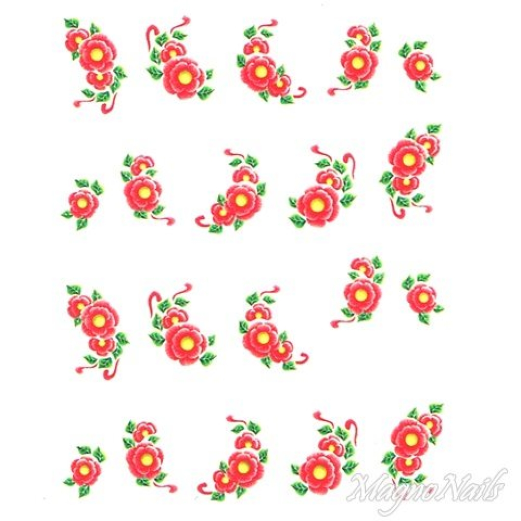 2D Nail Art One Stoke Sticker