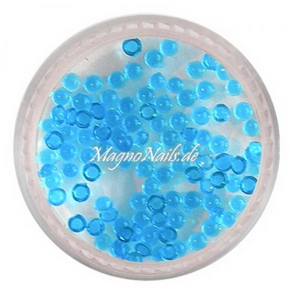 Nail Art Einlegemotive - Halbperlen neonblau Nägel Nails Nailart Nageldesign Nagel Glitzer