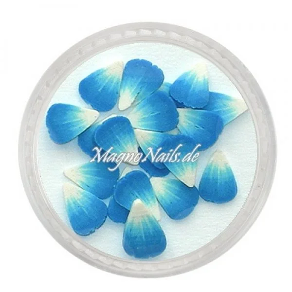 Einlegemotive - Fimo Shapes - Blüte blau Nail Art Nails Nagel Nögel Nailart