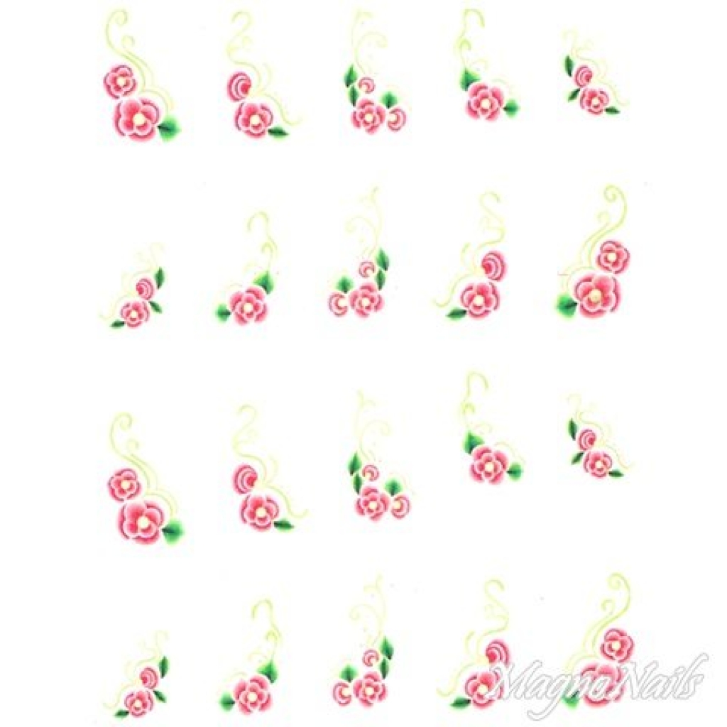 2D Nail Art One Stoke Sticker