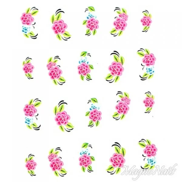 2D Nail Art One Stoke Sticker