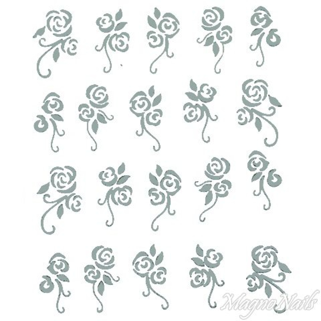 2D Nail Art One Stoke Sticker