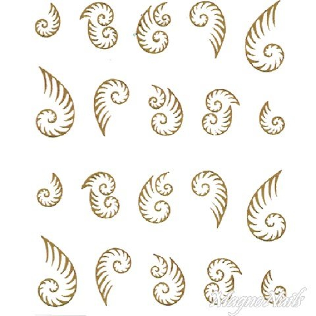 2D Nail Art One Stoke Sticker