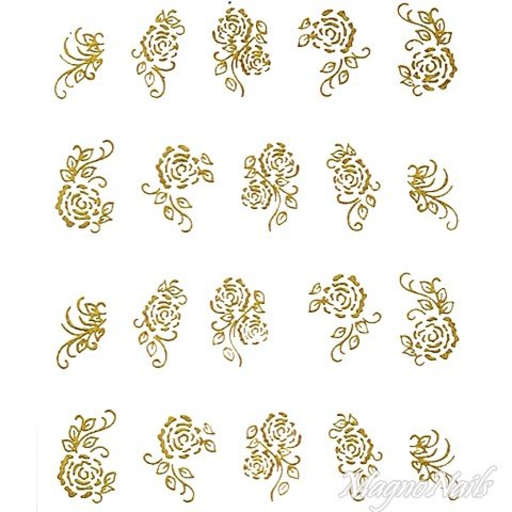 2D Nail Art One Stoke Sticker