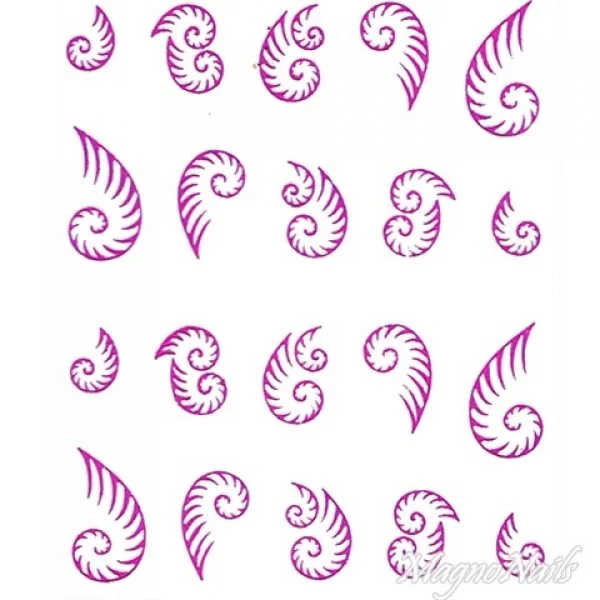 2D Nail Art One Stoke Sticker