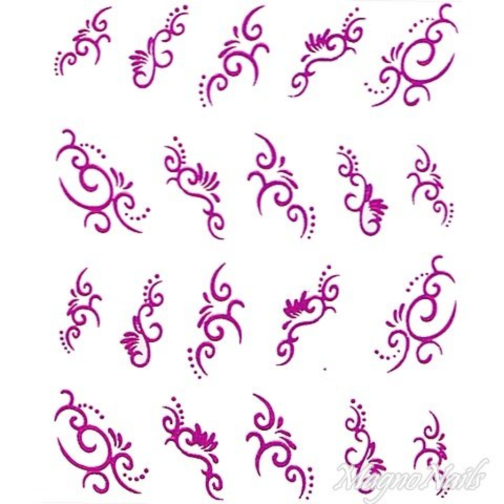 2D Nail Art One Stoke Sticker
