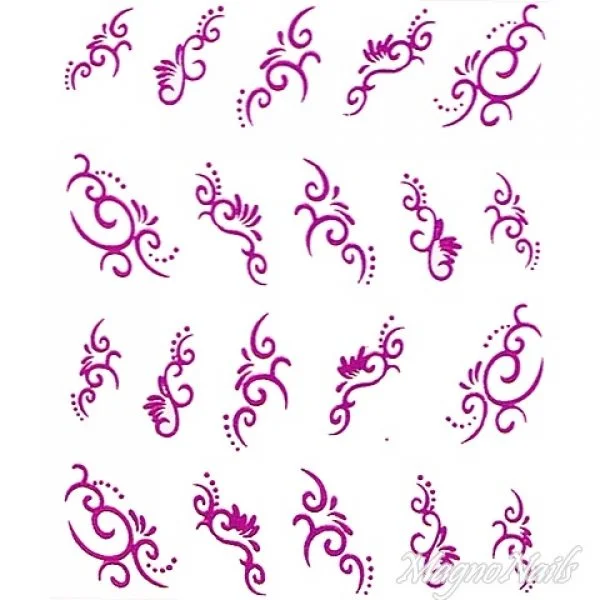 2D Nail Art One Stoke Sticker