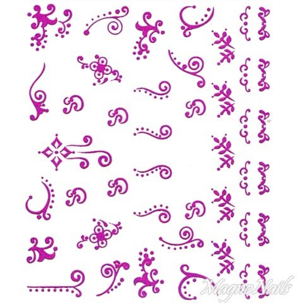 2D Nail Art One Stoke Sticker