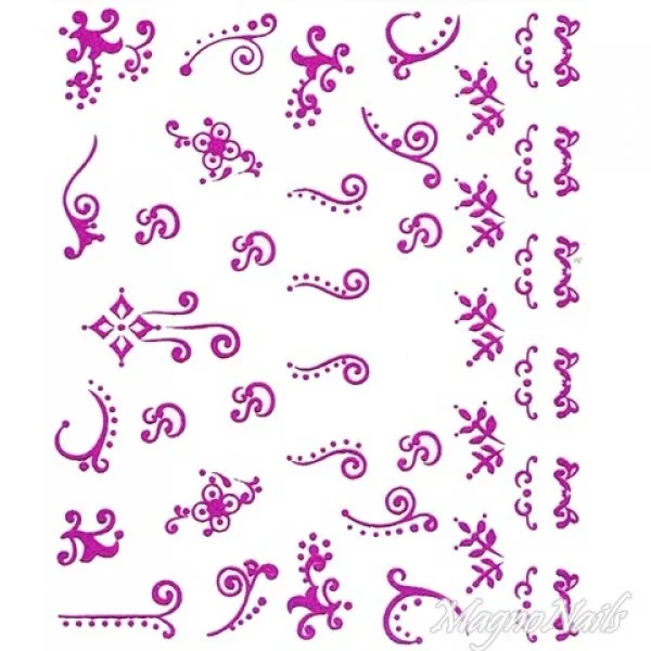 2D Nail Art One Stoke Sticker