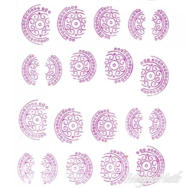 2D Nail Art One Stoke Sticker