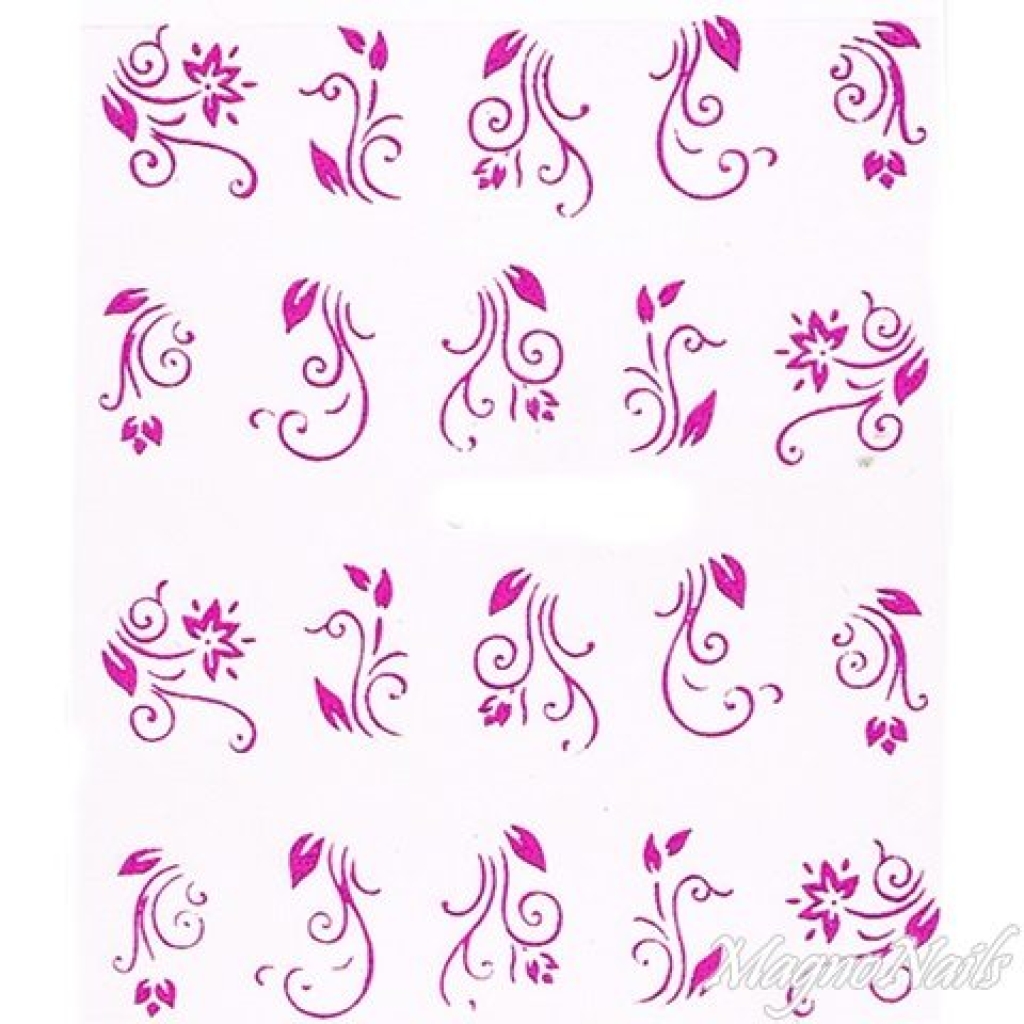 2D Nail Art One Stoke Sticker
