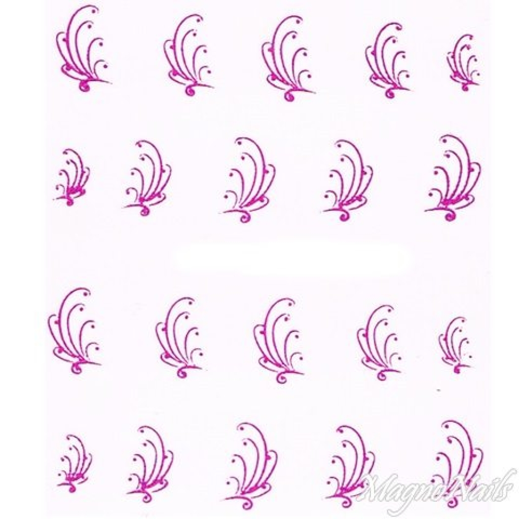 2D Nail Art One Stoke Sticker
