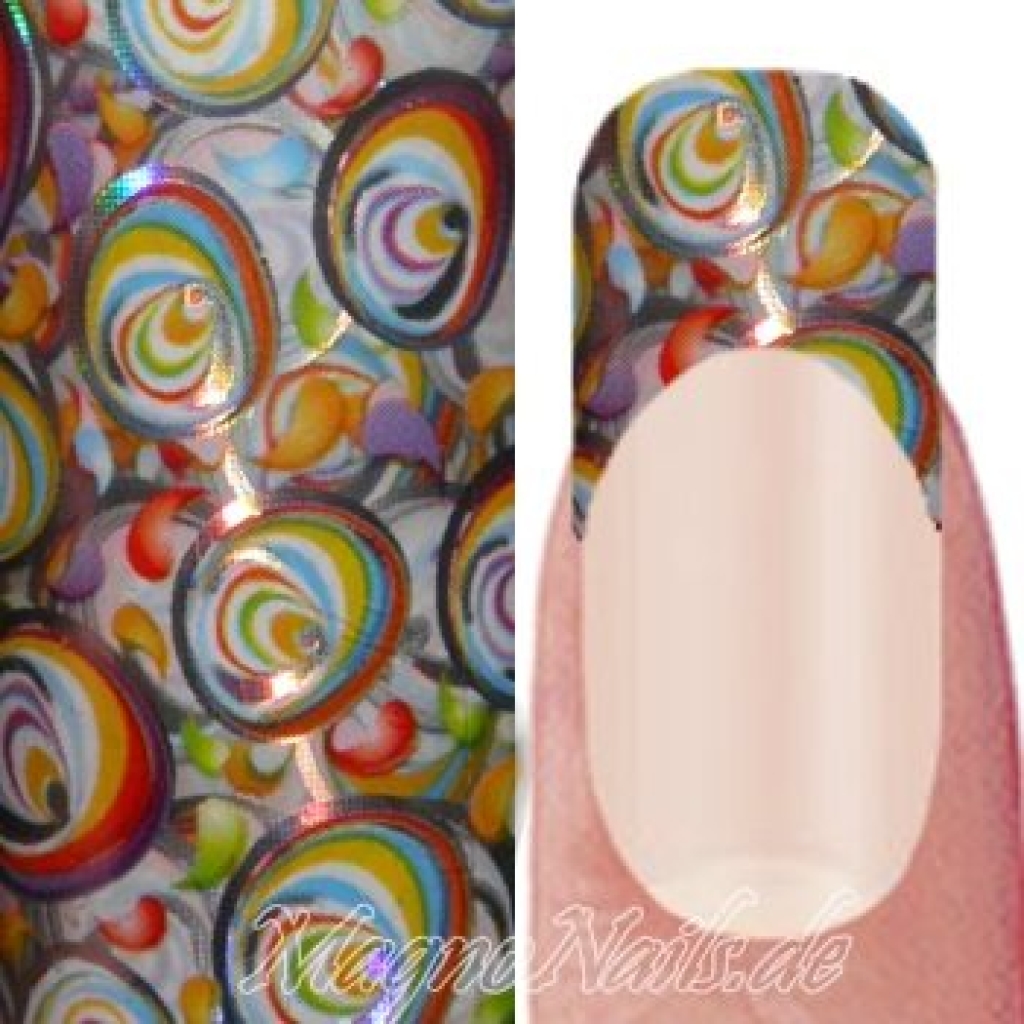 Nail Art Transfer Folie 1,5m - Nail Foil -  Rainbow Design Nailart Nails Nägel Schmuck TransferFolie Nagelfolie Nageldesign