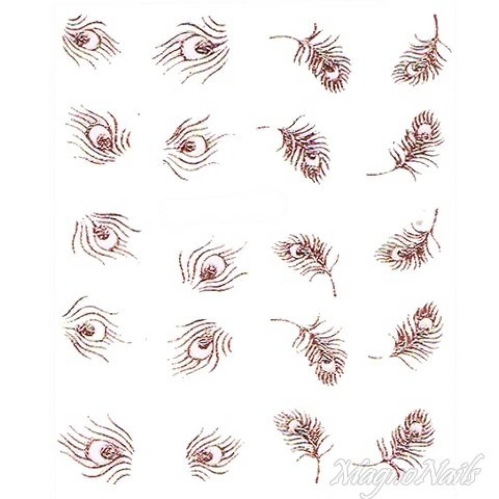 2D Nail Art One Stoke Sticker