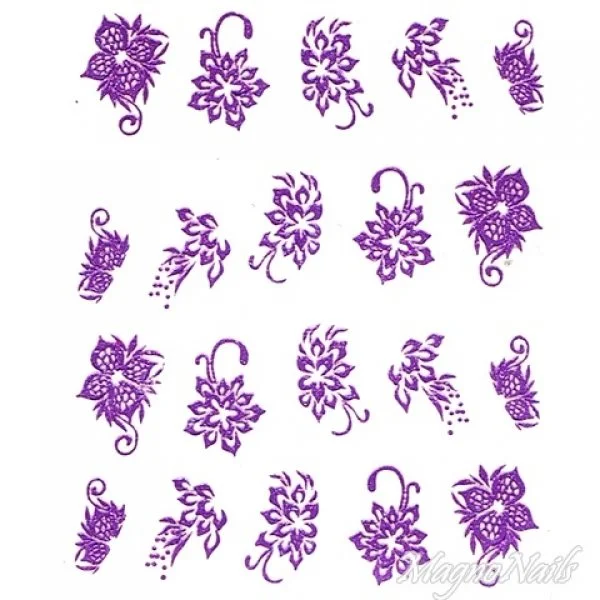 2D Nail Art One Stoke Sticker