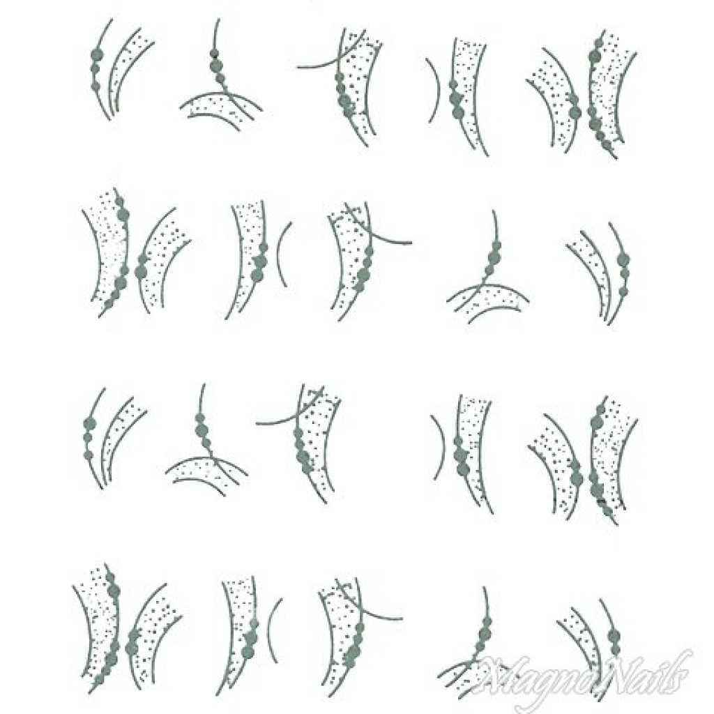 2D Nail Art One Stoke Sticker